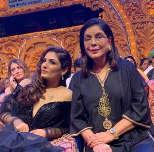 Raveena Tandon with Zeenat Aman