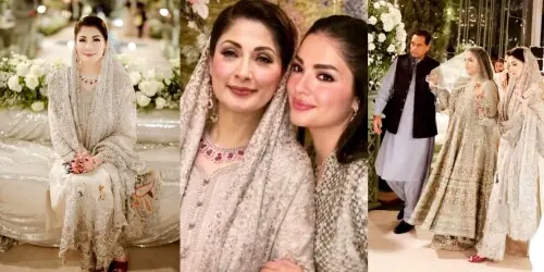 Elegance Unveiled: Maryam Nawaz's Captivating Style at Daughter Mahnoor Safdar's Nikah Elegance Unveiled: Maryam Nawaz's Captivating Style at Daughter Mahnoor Safdar's Nikah